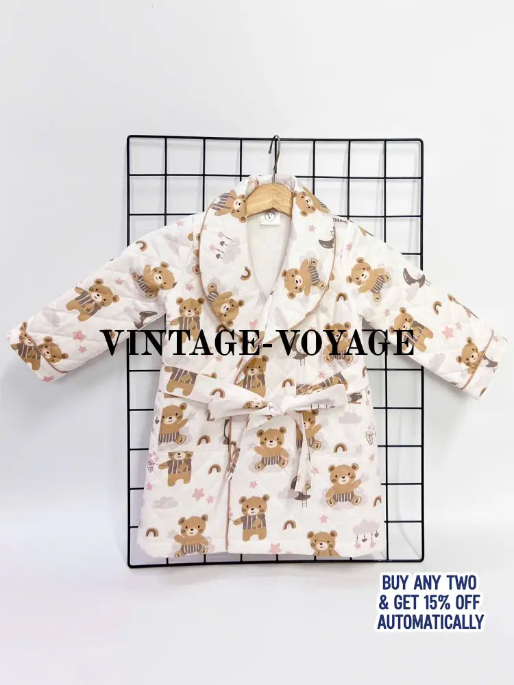 PRE-ORDER! TED IVORY QUILTED GOWN & PYJAMA SET pyjama set
