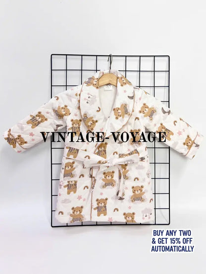 PRE-ORDER! TED IVORY QUILTED GOWN & PYJAMA SET pyjama set