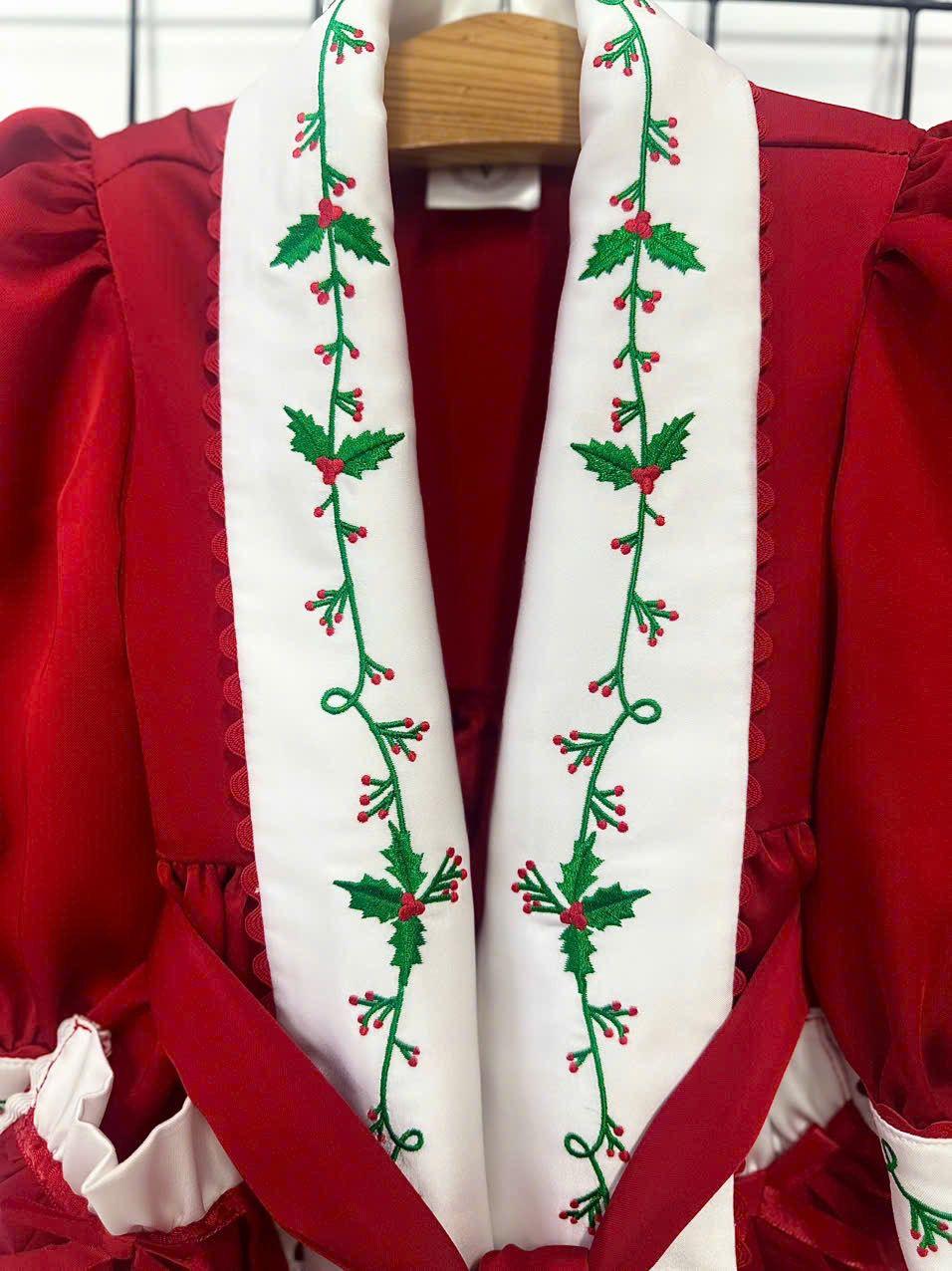 PRE-ORDER‼️NEW🎄HOLLY SILK/SATIN BOYS RED♥️DRESSING GOWN & PYJAMA SET👑